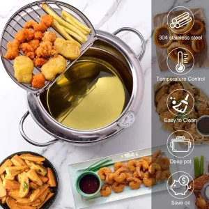 Japanese Deep Fryer Pot Stainless Steel