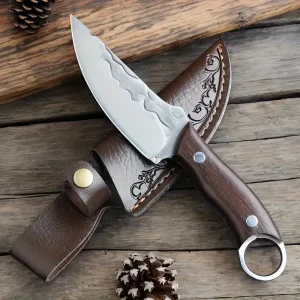 High carbon stainless steel multi-purpose knife with sheath